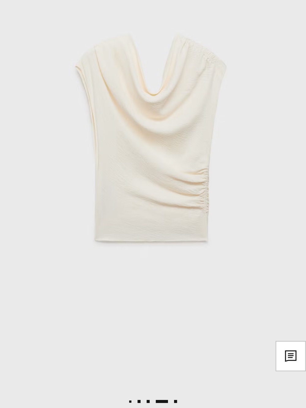ASYMMETRICAL Ruched mango top - Picture 4 of 4